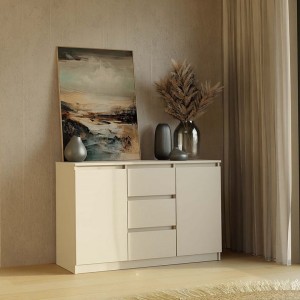 Szafka z półkami i szufladami kaszmir