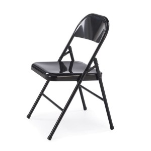 Czarne krzesło składane do jadalni