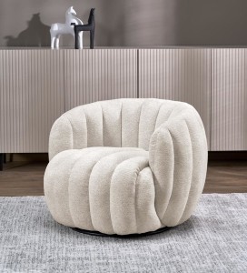 Kremowy fotel wypoczynkowy nowoczesny design