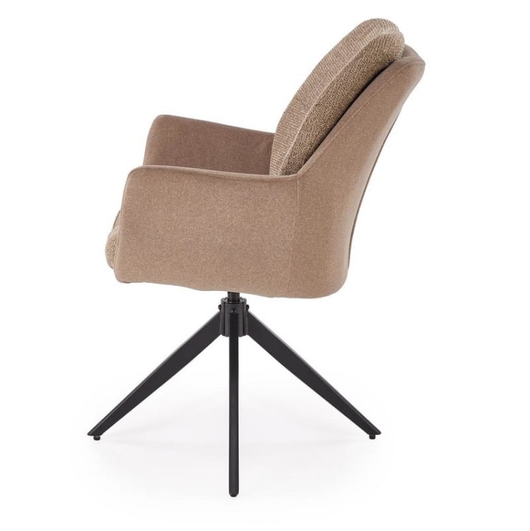 widok-z-boku-na-brązowe-krzesło-z-podłokietnikami