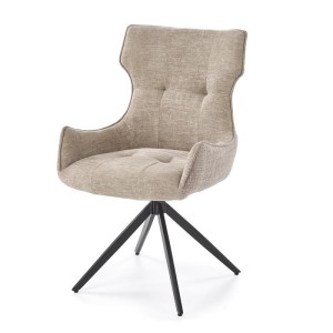 Designerskie beżowe krzesło kuchenne