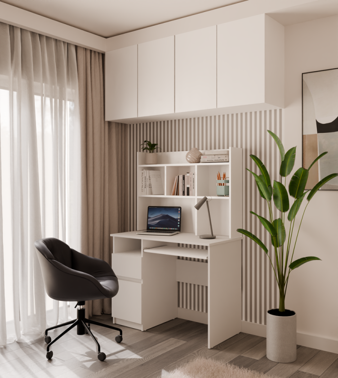 kompaktowe-biurko-z-szafką-i-nadstawką