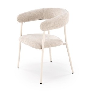 Jasne krzesło do jadalni beż