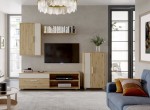 Komplet mebli do małego salonu z komodą