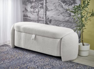 Stylowa ławka do sypialni i przedpokoju krem