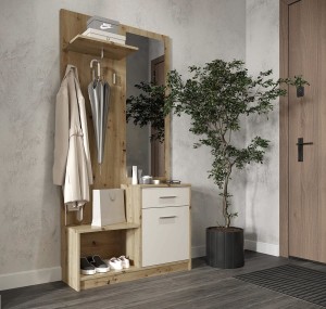 Komplet mebli do przedpokoju z lustrem