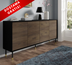 Długa szafka na ubrania z półkami 180 cm