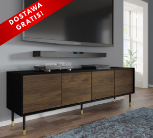 Loftowa szafka pod telewizor na nóżkach