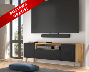 Stolik pod TV na nóżkach artisan/czarny