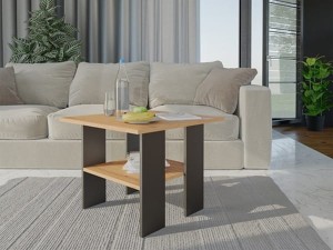 Kwadratowy stolik kawowy loft 60x60 cm