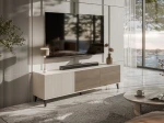 Stolik pod tv na nóżkach 180 cm kaszmir z orzechem