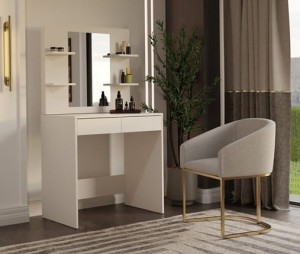 Elegancka mała toaletka z lustrem kaszmir