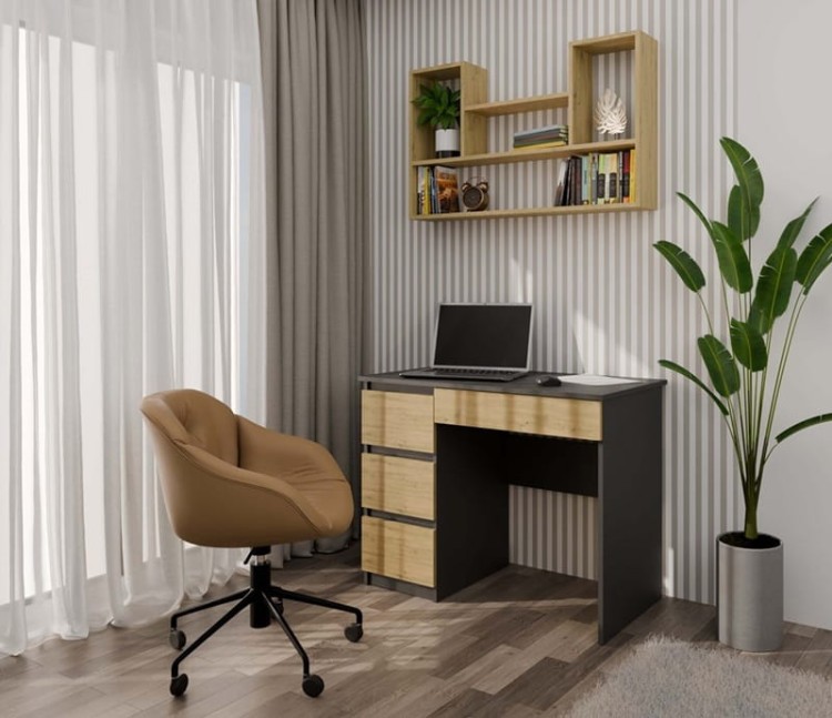 ozdobna-półka-ścienna-nad-biurko