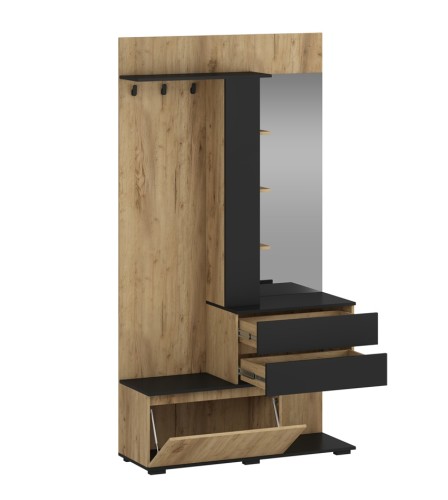 garderoba-z-szufladami-i-szafką-na-buty