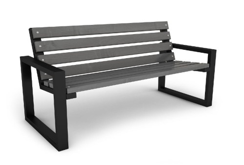 Drewniana-ławka-z-oparciem-szary