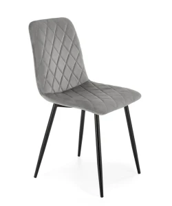 Szare minimalistyczne krzesło do jadalni