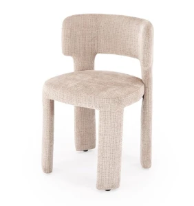 Designerskie krzesło do jadalni beż