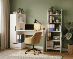 białe-biurko-z-szafką-i-półkami