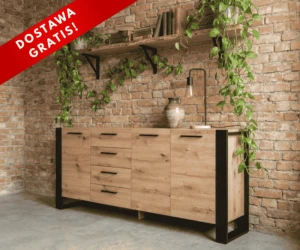 Duża loftowa komoda z szufladami 197cm artisan
