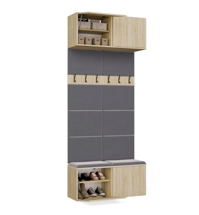 wieszak-do-przedpokoju-z-szafką-i-półkami