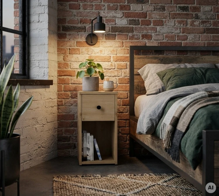 szafka-nocna-w-aranżacji-loft