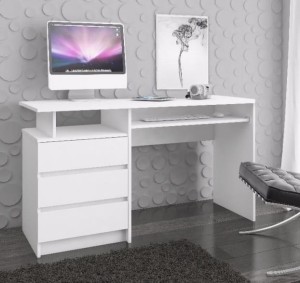 Biurko komputerowe z szufladą na klawiature