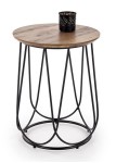 Stolik kawowy nocny okrągły druciany loft