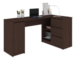 Narożne biurko z szufladami wenge 155x85
