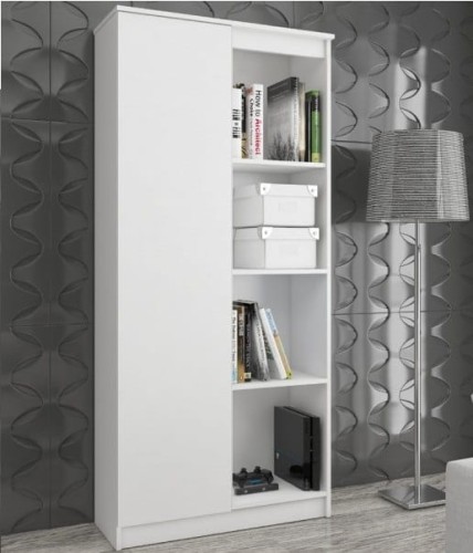 Szafka-na-książki-z-drzwiami-biel