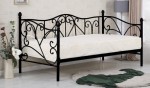 Jednoosobowe łóżko metalowe czarne