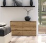 Komoda-6-szuflad-140-cm-dąb-artisan