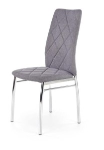 Nowoczesne chromowane krzesło jasny popiel
