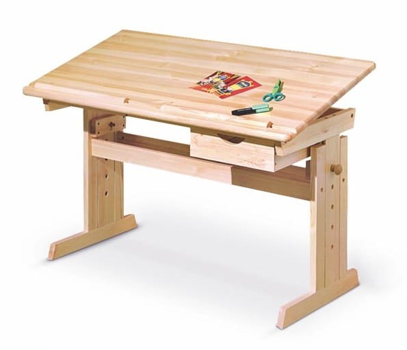 Regulowane-biurko-drewniane