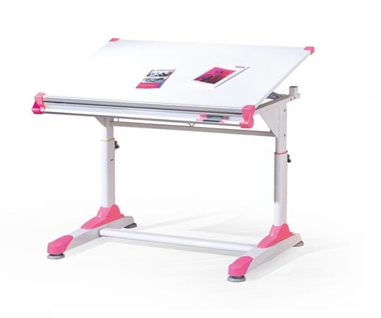 Biurko-dla-dziewczynki-biało-różowe