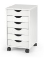 Biała-komoda-na-kółkach-szuflady