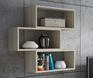 Półka ścienna na książki dąb sonoma