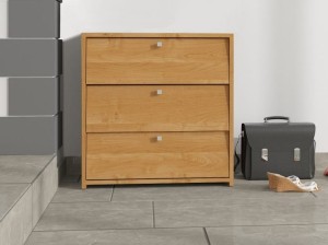 Komoda na obuwie z półkami olcha