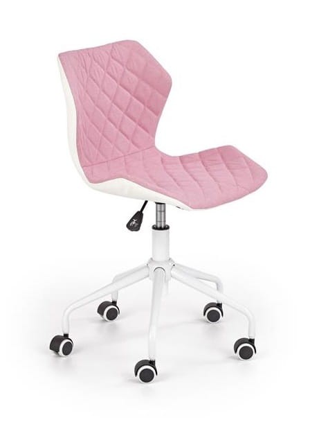Dziewczęcy-fotel-do-biurka-pudrowy-róż