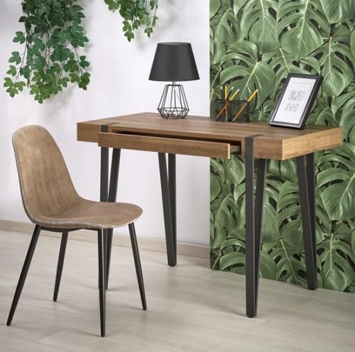 Sekretarzyk-z-szufladą-metalowe-nogi-loft