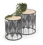 Komplet okrągłych stolików kawowych, nocnych 