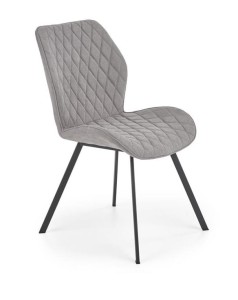 Popielate krzesło kuchenne loft, fotel do jadalni