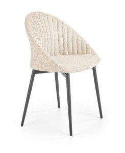 Nowoczesne krzesło muszla, fotel beżowy do jadalni