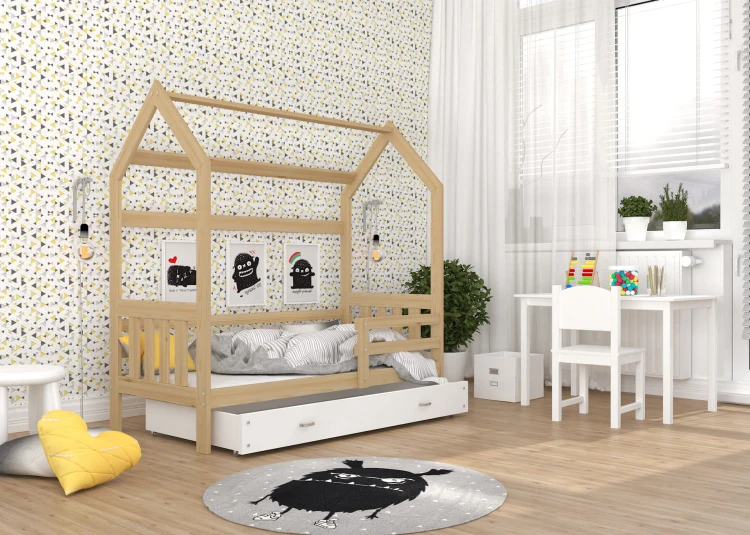 Łóżko-domek-sosna