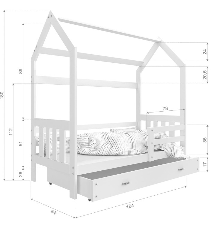 Wymiary-łóżka-domek