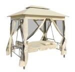 Kremowa-huśtawka-z-daszkiem-do-ogrodu