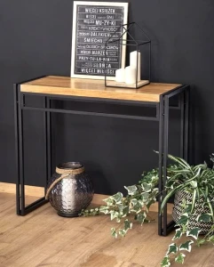 Wąska industrialna konsola na laptopa loft