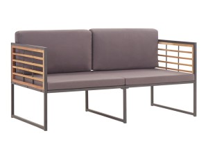 Nowoczesna ławka ogrodowa z poduszkami