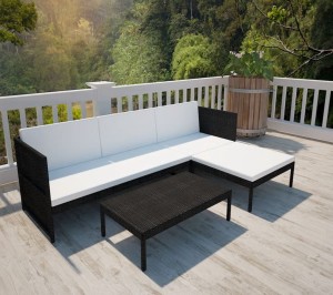 Ogrodowy zestaw wypoczynkowy z poduszkami