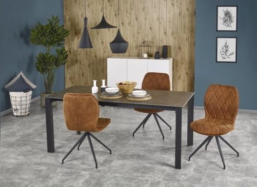 Brązowe-krzesła-loft-ze-stołem