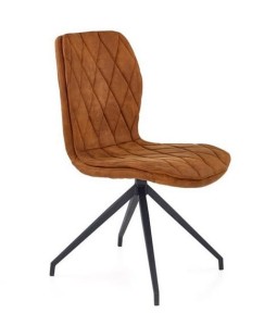 Stylowe krzesło kuchenne loft brązowe ekoskóra